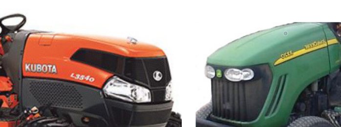 Kubota and John Deere Tractor Hoods